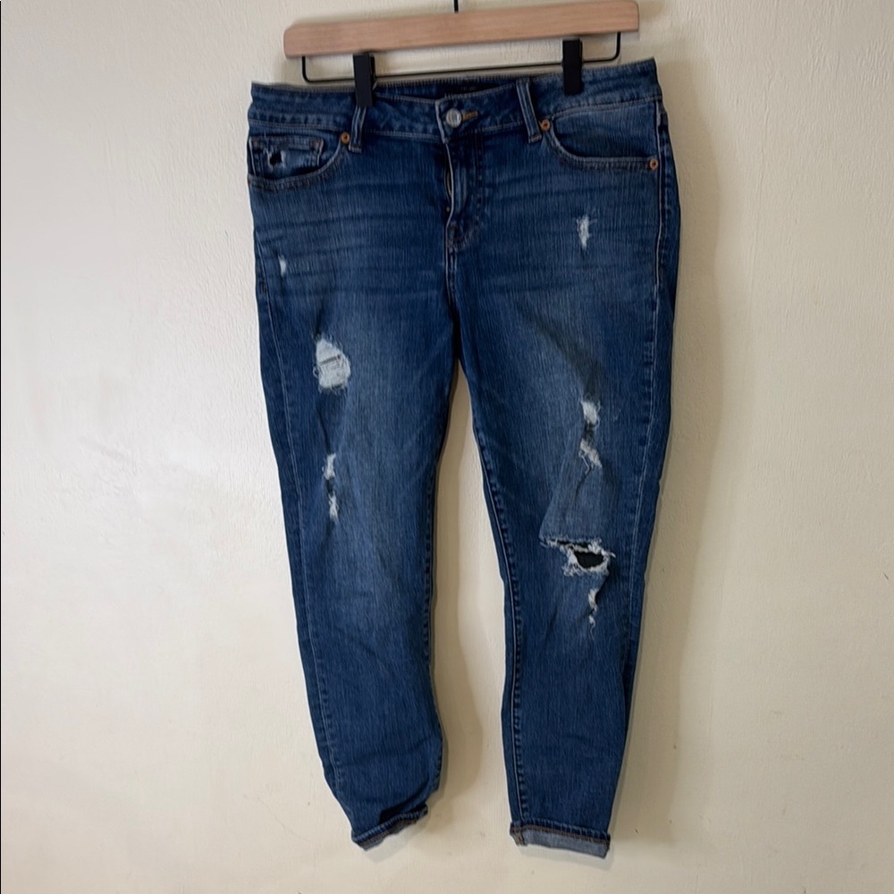 Lucky Brand Blue Boyfriend Jeans Distressed